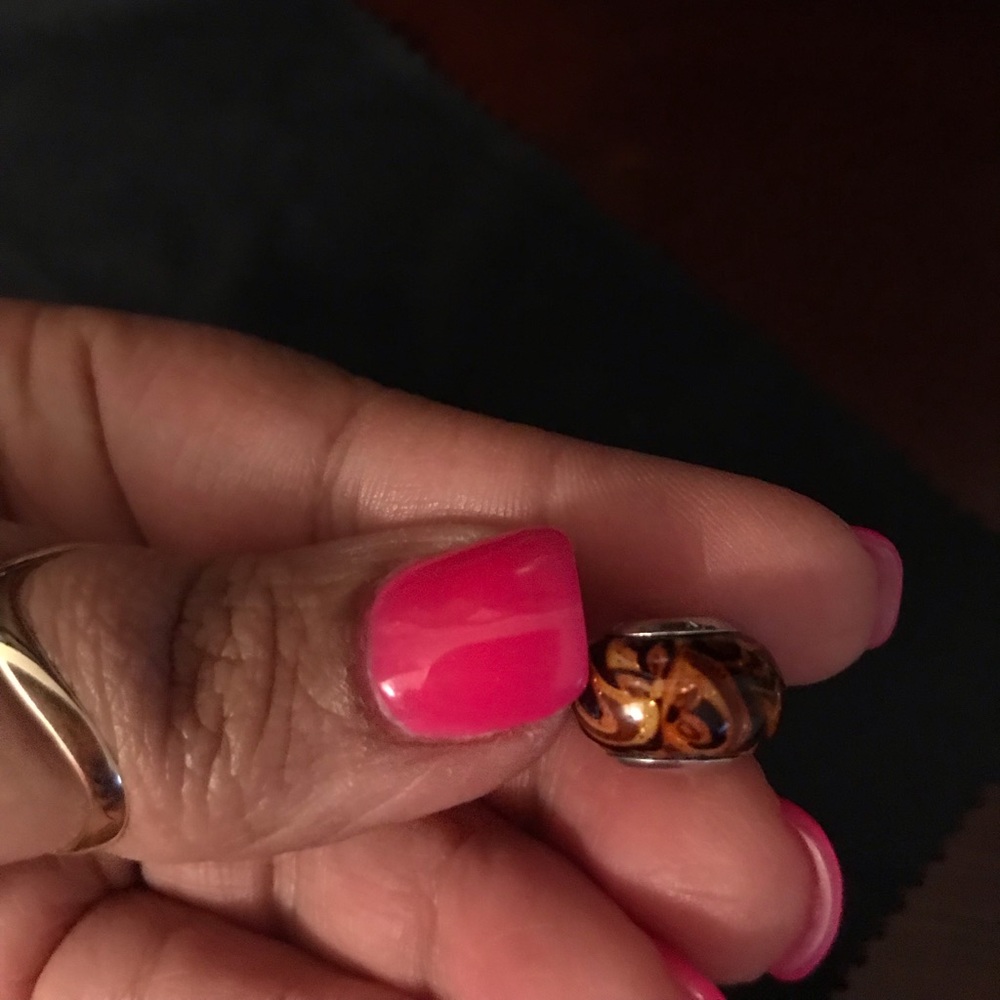 Black & Brown Marbled Charm